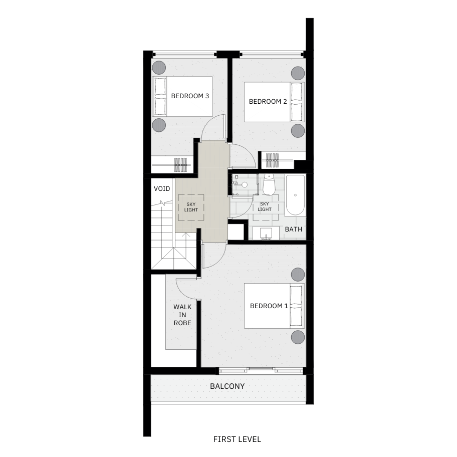 Indicative townhouse first level plan